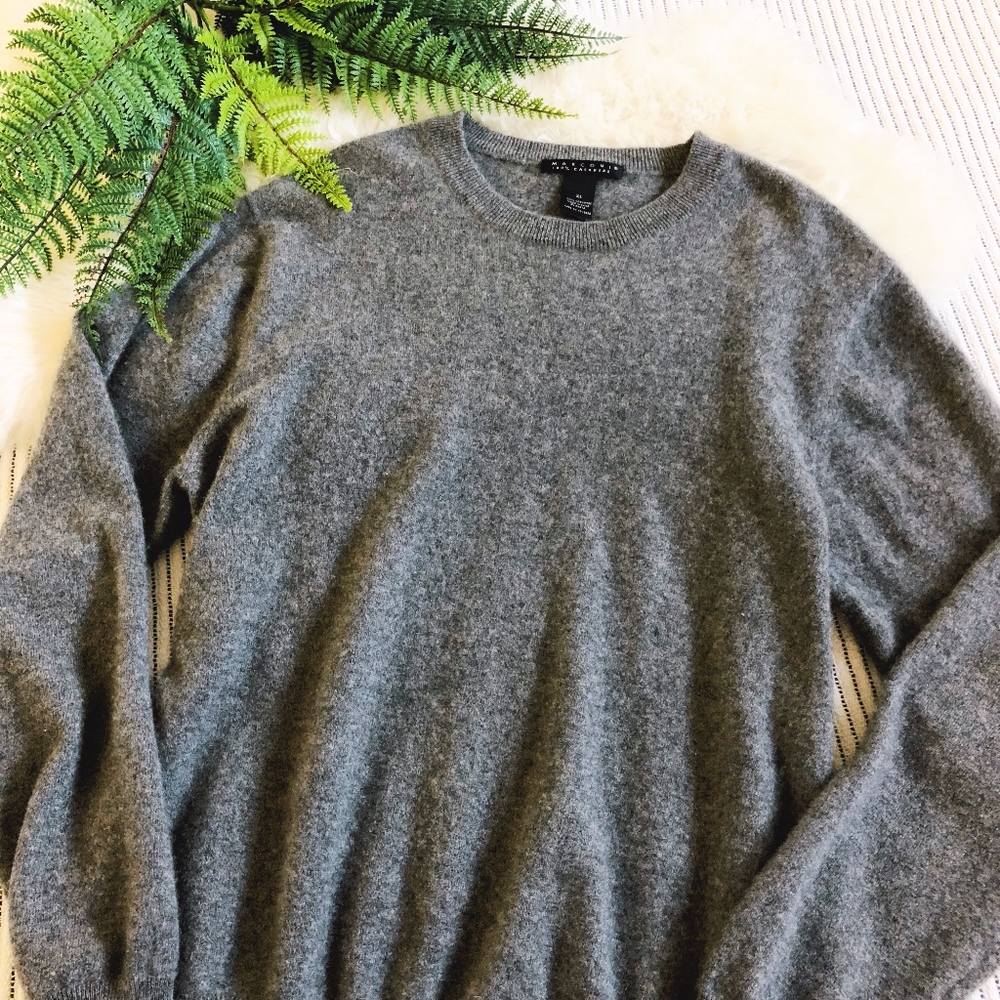 Marconi Grey Cashmere Crew Neck Sweater
